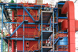 哥倫比亞30噸生物質(zhì)角管鍋爐項目