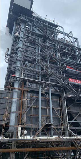 云南98噸碳素窯余熱鍋爐