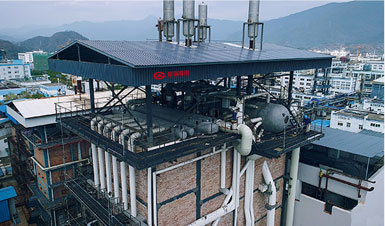 浙江仙居100t/h高溫高壓循環(huán)流化床鍋爐