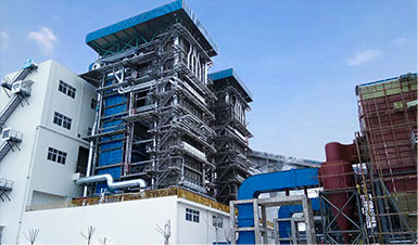 山東永能75t/h生物質(zhì)循環(huán)流化床鍋爐